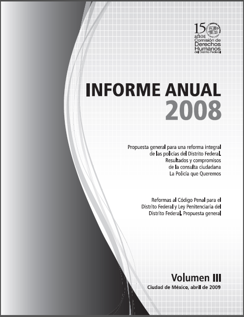 Portada de Informe anual 2008 Vol. III